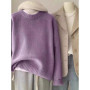 Soft waxy round neck 100 pure cashmere sweater women's loose sweater autumn and winter short base sweater