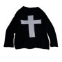 90s Goth Harajuku Y2k Cross Sweaters Streetwear Clothing Women Winter Pullover Knit Long Sleeve Hip Hop Loose Retro Jumper Coat