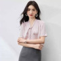 SENTUBILA Chiffon Women Blouse 2026 Short Sleeve Lace-up Neck Elegant Office Lady Commuting Shirt Female Clothing 152V58359