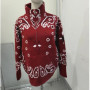 Printed Thicken Women's Sweater Knit High Collar Patchwork Full Sleeve Cardigan For Woman 2026 Spring New Woman Clothes Knitwear