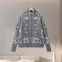 Printed Thicken Women's Sweater Knit High Collar Patchwork Full Sleeve Cardigan For Woman 2026 Spring New Woman Clothes Knitwear