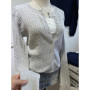 Solid Basic Cotton Long Sleeve Knitted Cardigan Women Simple O-neck Casual Preppy Style Jumper Sweet Prepppy Style Sweater Top