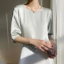 Summer Satin Simple Office Lady Blouse Female Shirt Solid Tops Short Sleeve Casual Korean OL Loose Blouses Women Blusas 2023