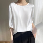 Summer Satin Simple Office Lady Blouse Female Shirt Solid Tops Short Sleeve Casual Korean OL Loose Blouses Women Blusas 2023