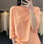 Mercerized Cotton Cropped Sleeve Female Spring And Summer 2023 New Round Neck Loose 100 Cotton Short Sleeve Bottoming T-Shirt