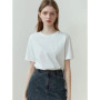 FSLE 100 Cotton Short-Sleeved T-Shirt Women'S Spring Summer New Round Neck Straight White Black Top For Women