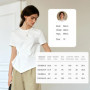 OLrain Women 100 Cotton Knitting Tees 2025 Summer Irregular Design Sense White Short Sleeve T-Shirt Fashion Slim Top O57XT96309