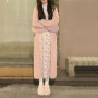 white Long Cardigan for women 2025 new winter clothes Knitted fluffy long sleeve Cashmere sweater coat korean style warm vintage