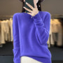 New cashmere sweater women's sweater in autumn and winter 100 merino wool fashion O-neck autumn warm pullover top