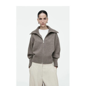 Ethereal MD 2026 YAZHIMEI cos mod spring new style of Ladies' casual standard fit waist-cinching knitted pilot jacket