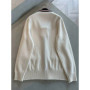 2026 Spring New Arrival Fashion Contrast Binding Cashmere Cardigan Women Loose V-neck Outwear Top