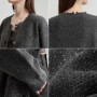 AMII Women's Sweater 2025 Autumn New Elegant Solid Knitted Cardigan Women's Round Neck Long Sleeves Versatile Top Female12513009