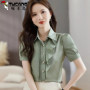 Chiffon Shirt Top for Women Short Sleeved Summer New Style Fashionable Temperament Versatile