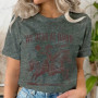 We Read At Dawn Cowgirl T-shirt Vintage Country Bookish Tops Gift for Book Lover Tee Bookish Cowgirl Retro Funny Reading Tshirt