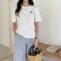 Women T-shirts Summer Tops Solid Short Sleeve Loose O-neck Cotton Korean Casual Ladies Shirts Harajuku Korean Woman Tshirts