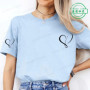 Women Love Heart Design T-Shirts Fashion Casual Short Sleeve T-shirt Heart Personalised Graphic Tshirts RED Women T Shirts Ts01
