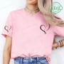 Women Love Heart Design T-Shirts Fashion Casual Short Sleeve T-shirt Heart Personalised Graphic Tshirts RED Women T Shirts Ts01