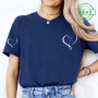 Women Love Heart Design T-Shirts Fashion Casual Short Sleeve T-shirt Heart Personalised Graphic Tshirts RED Women T Shirts Ts01