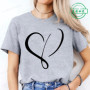 Women Love Heart Design T-Shirts Fashion Casual Short Sleeve T-shirt Heart Personalised Graphic Tshirts RED Women T Shirts Ts01