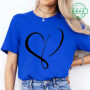 Women Love Heart Design T-Shirts Fashion Casual Short Sleeve T-shirt Heart Personalised Graphic Tshirts RED Women T Shirts Ts01