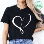 Women Love Heart Design T-Shirts Fashion Casual Short Sleeve T-shirt Heart Personalised Graphic Tshirts RED Women T Shirts Ts01
