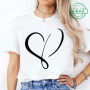 Women Love Heart Design T-Shirts Fashion Casual Short Sleeve T-shirt Heart Personalised Graphic Tshirts RED Women T Shirts Ts01
