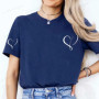 Women Love Heart Design T-Shirts Fashion Casual Short Sleeve T-shirt Heart Personalised Graphic Tshirts RED Women T Shirts Ts01