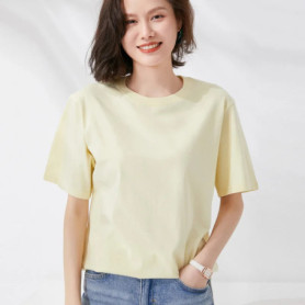 Women T-shirts Summer Tops Solid Short Sleeve Loose O-neck Cotton Korean Casual Ladies Shirts Harajuku Korean Woman Tshirts