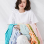 Women T-shirts Summer Tops Solid Short Sleeve Loose O-neck Cotton Korean Casual Ladies Shirts Harajuku Korean Woman Tshirts