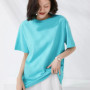 Women T-shirts Summer Tops Solid Short Sleeve Loose O-neck Cotton Korean Casual Ladies Shirts Harajuku Korean Woman Tshirts