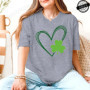 St Patrick's Day Tshirt Shirt for Women Lucky Heart Design Woman T-Shirts Short Sleeve St Patricks Fashion Female Tee Clothing