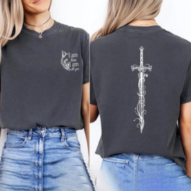 I Am Here I Am with You T Shirts Throne of Glass Merch Unisex Short Sleeve Tshirt Vintage TOG Quote Shirt Streetwear Women Tops