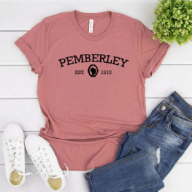 Pemberley T-Shirt Jane Austen Shirt Pride and Prejudice Tshirt Women Short Sleeve Graphic Tees Casual Round Neck Woman T Shirt