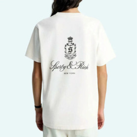 2026 Summer Short Sleeve Loose Sport Club Letters Printing White T Shirts Female Loose Cotton Casual Tops Ins Fashion Cool Tees