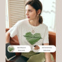 OLrain Woman T-shirts Gradient Letter Embroidery 2026 Summer Office Lady Round Neck Tee Short Sleeve 3d Printing Tops O23XT80669