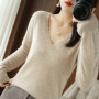 Autumn Winter Women Swewter V-neck Long Sleeve Kniited Tops Casual Warm Bottoming Shirt Fashion Korean Pullovers Soft Knitwear