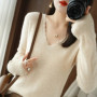 Autumn Winter Women Swewter V-neck Long Sleeve Kniited Tops Casual Warm Bottoming Shirt Fashion Korean Pullovers Soft Knitwear