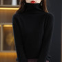 100 Merino Wool Turtleneck Pullover Knitwear Women's New Autumn And Winter Warm Sweater Women's Solid Color Pile Neck Sweater