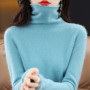 100 Merino Wool Turtleneck Pullover Knitwear Women's New Autumn And Winter Warm Sweater Women's Solid Color Pile Neck Sweater