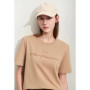 Amii Minimalism 2024 T-shirts For Women Summer New Casual Basics Short Sleeve O-Neck Letters Embroidery Straight Tees 12422051