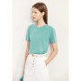 Amii Minimalism Women T-shirts 2024 Summer New Casual Basic O-Neck Slim Short-sleeve Female Dopamine Color Solid Tees 12442327