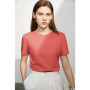Amii Minimalism Women T-shirts 2024 Summer New Casual Basic O-Neck Slim Short-sleeve Female Dopamine Color Solid Tees 12442327