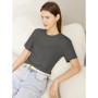 Amii Minimalism Women T-shirts 2024 Summer New Casual Basic O-Neck Slim Short-sleeve Female Dopamine Color Solid Tees 12442327