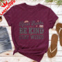 Read Books Be Kind Stay Weird Women T-Shirt Casual Cotton Short Sleeve Tees Book Lovers Gift Idea Summer Fashion Tops