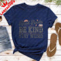Read Books Be Kind Stay Weird Women T-Shirt Casual Cotton Short Sleeve Tees Book Lovers Gift Idea Summer Fashion Tops