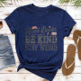 Read Books Be Kind Stay Weird Women T-Shirt Casual Cotton Short Sleeve Tees Book Lovers Gift Idea Summer Fashion Tops