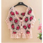 Three-Dimensional Flower Openwork Crocheted Sweater Cardigan Women's Spring And Autumn New Heavy Industry Joker Sweater 3XL Coat