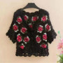 Three-Dimensional Flower Openwork Crocheted Sweater Cardigan Women's Spring And Autumn New Heavy Industry Joker Sweater 3XL Coat