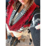 Tassel Patchwork Printed Cardigan Women Turn-down Collar Long Sleeve Knitted Fashion Lady Sweater Vintage 2025 Autumn Cardigans