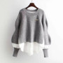 Women's Sweater Popular Autumn Winter Female Lantern Sleeve Tops Fashion Design Solid Color 2025 Loose Casual O-Neck Pullovers